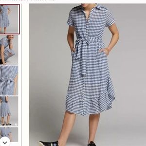 Anthropologie-Finlay Gingham Shirtdress